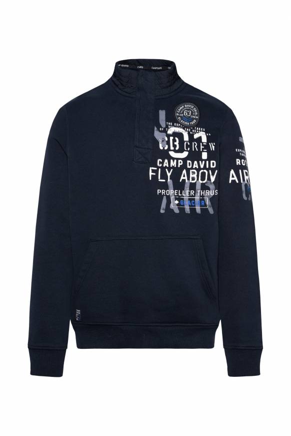 Soccx Troyer-Sweatshirt mit Artworks blue navy Meist gekauft