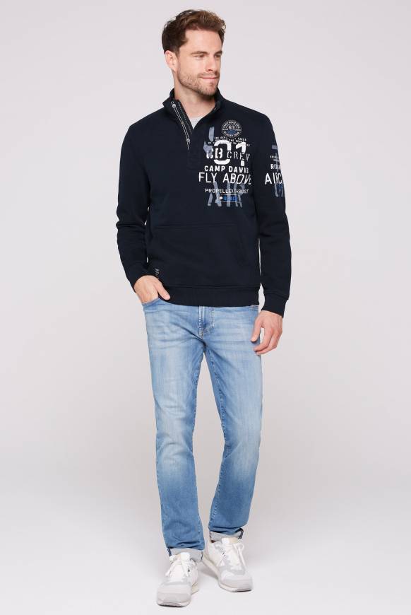 Soccx Troyer-Sweatshirt mit Artworks blue navy Meist gekauft