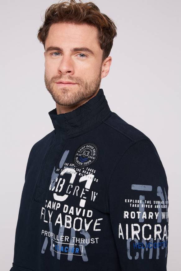 Soccx Troyer-Sweatshirt mit Artworks blue navy Meist gekauft