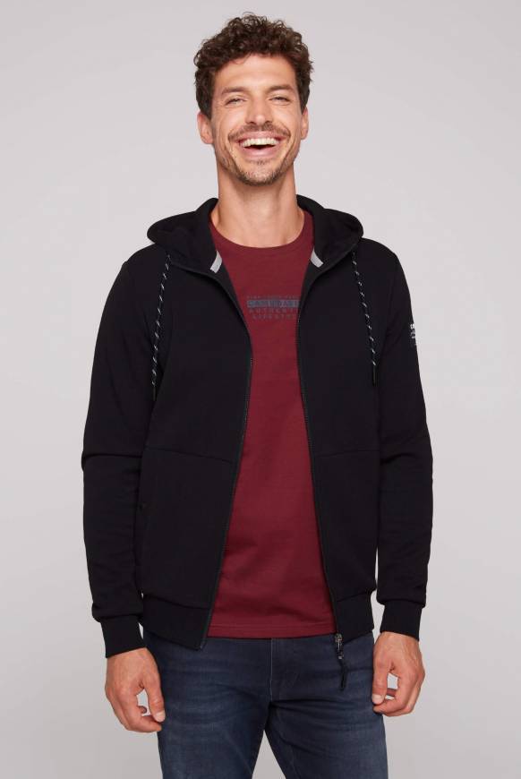 Soccx Sweatjacke aus Interlock mit Kapuze blue navy