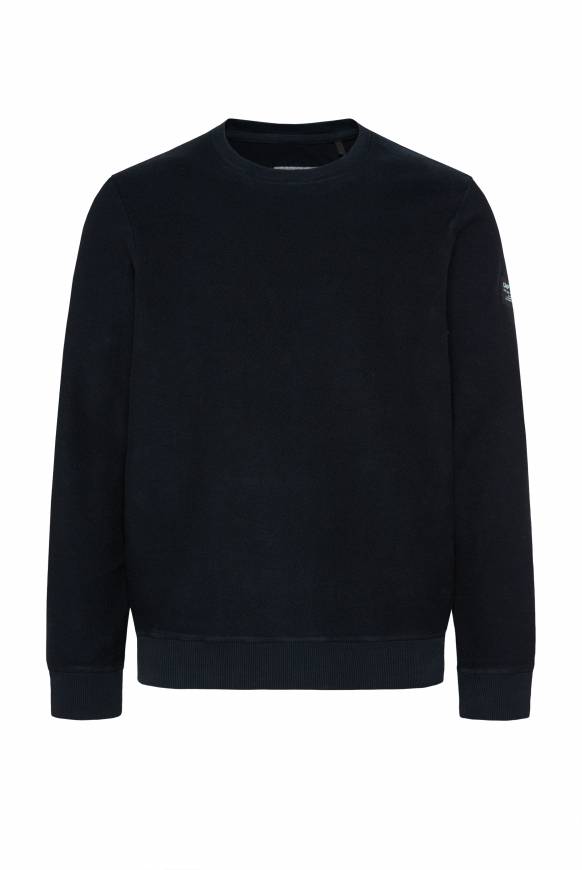 Soccx Sweatshirt Reversed mit Patch-Print blue navy Outlet