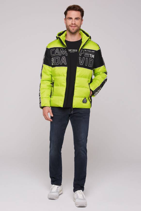 Soccx Winterjacke mit Colour-Blocking und Logo-Design neon kiwi Outlet