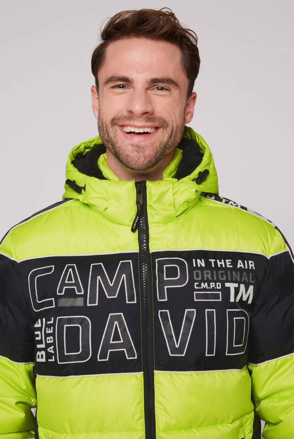 Soccx Winterjacke mit Colour-Blocking und Logo-Design neon kiwi Outlet