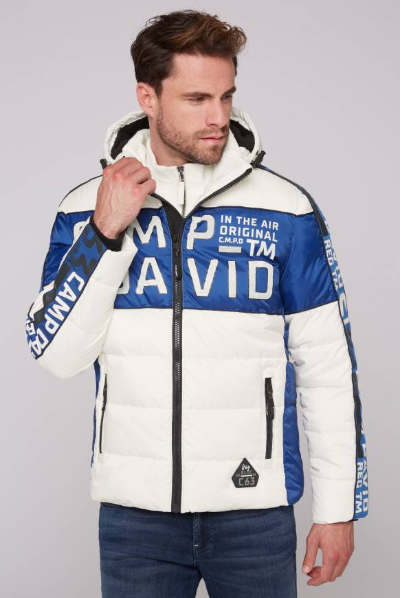 Soccx Winterjacke mit Colour-Blocking und Logo-Design kitt