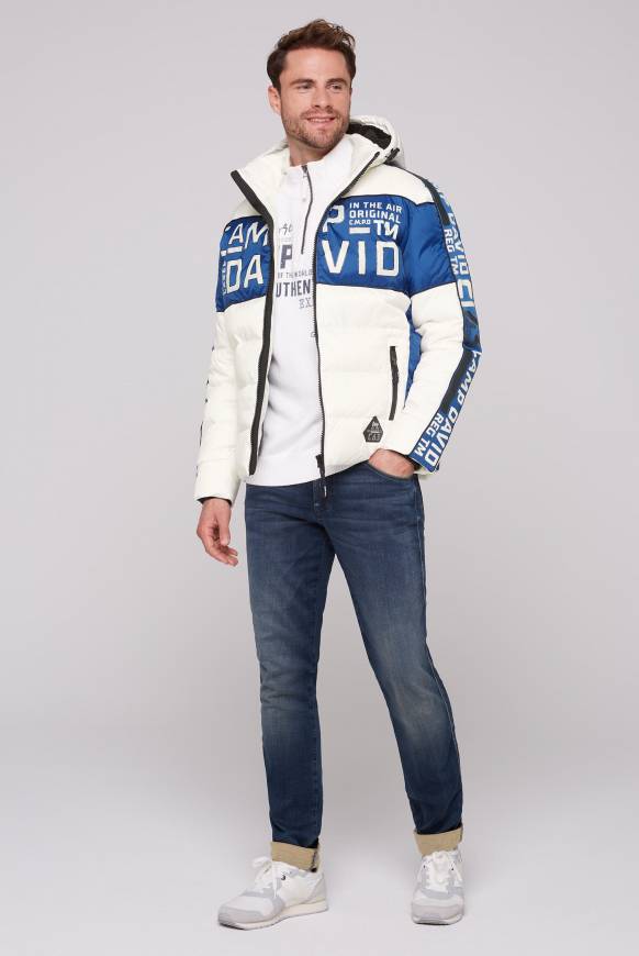 Soccx Winterjacke mit Colour-Blocking und Logo-Design kitt Auslauf