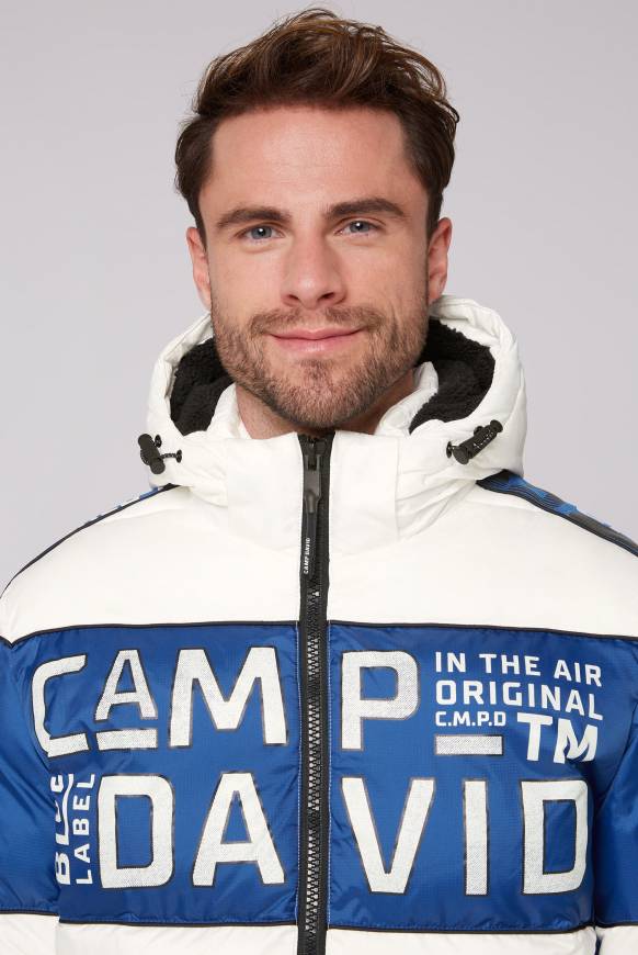 Soccx Winterjacke mit Colour-Blocking und Logo-Design kitt Auslauf