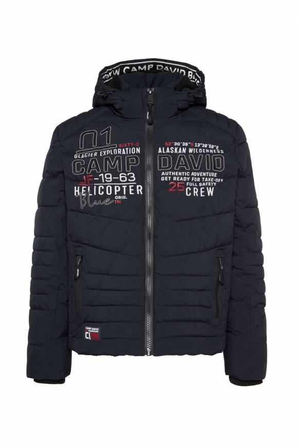 Soccx Winterjacke mit Kapuze im Ski-Design blue navy Fabrikverkauf