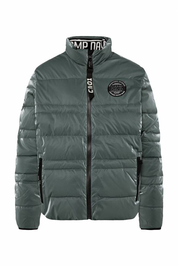 Soccx Steppjacke mit Coating und Zip-Anhänger khale green Meist gekauft