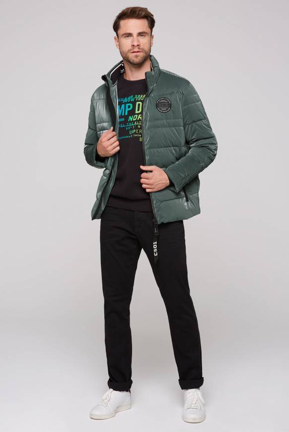 Soccx Steppjacke mit Coating und Zip-Anhänger khale green Meist gekauft
