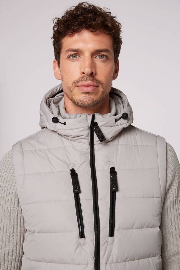 Soccx 2-in-1 Steppweste mit abtrennbaren Ärmeln light grey Blitzverkäufe
