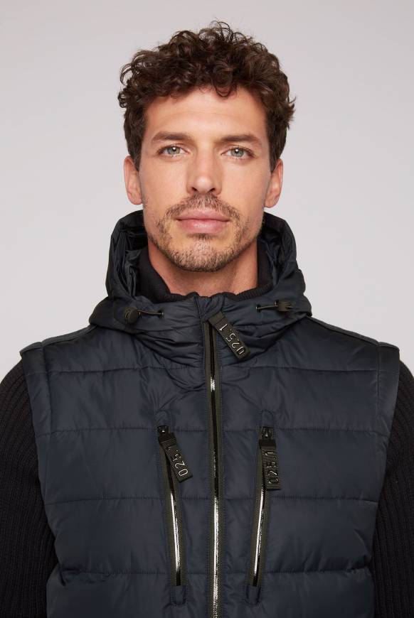 Soccx 2-in-1 Steppweste mit abtrennbaren Ärmeln blue navy Online