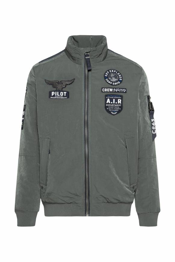 Soccx Wattierter Fliegerblouson mit Patches khale green Auslauf