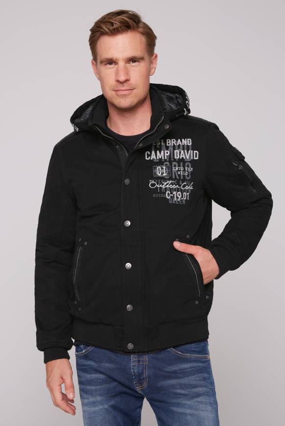 Soccx Winterblouson mit abtrennbarer Kapuze und Artworks black