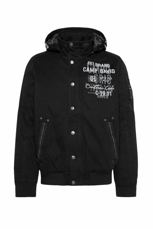 Soccx Winterblouson mit abtrennbarer Kapuze und Artworks black Hotsell