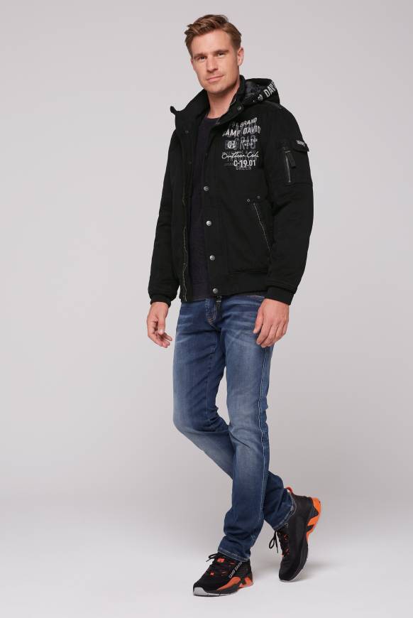 Soccx Winterblouson mit abtrennbarer Kapuze und Artworks black Hotsell