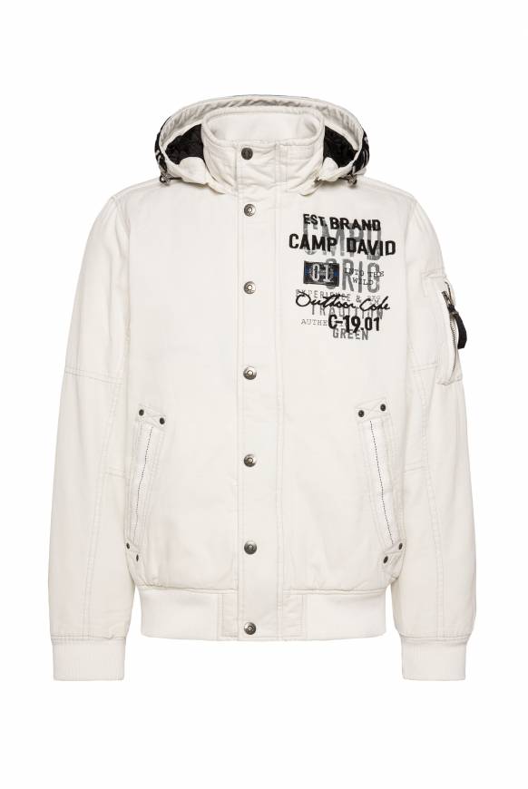 Soccx Winterblouson mit abtrennbarer Kapuze und Artworks kitt im Angebot