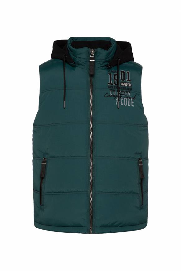 Soccx Outdoorweste mit abtrennbarer Sweatkapuze deep green Schlussverkauf