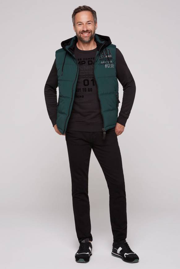Soccx Outdoorweste mit abtrennbarer Sweatkapuze deep green Schlussverkauf