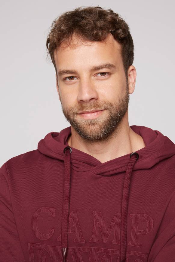 Soccx Hoodie mit tonigem Logo Artwork burgundy Hotsell