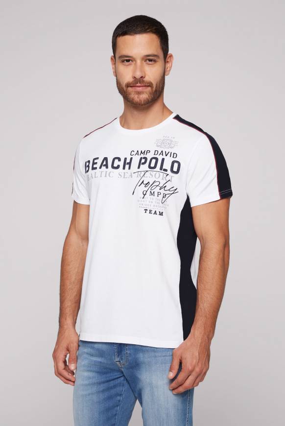 Soccx T-Shirt mit Color-Blocking und Artwork opticwhite Online