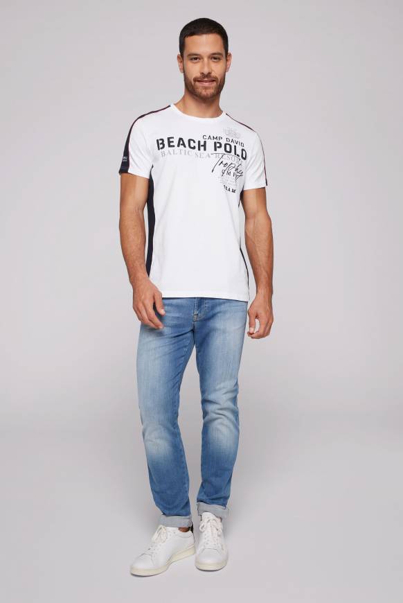 Soccx T-Shirt mit Color-Blocking und Artwork opticwhite Online