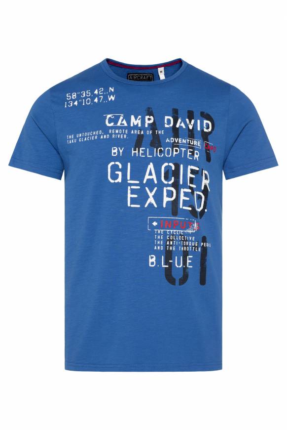 Soccx T-Shirt mit Print im Used Look strong blue Verkauf