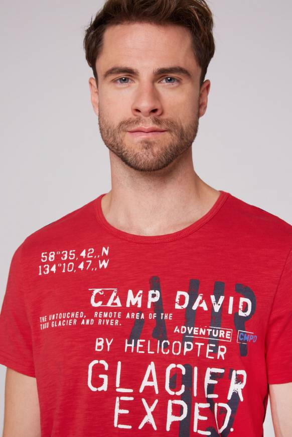 Soccx T-Shirt mit Print im Used Look flight red Angebote