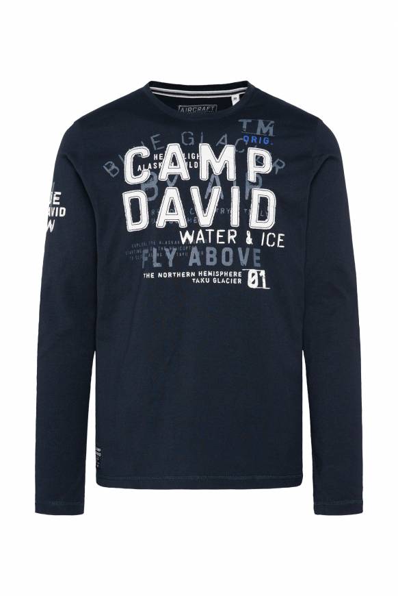 Soccx Langarmshirt mit Label-Applikationen blue navy Hotsell