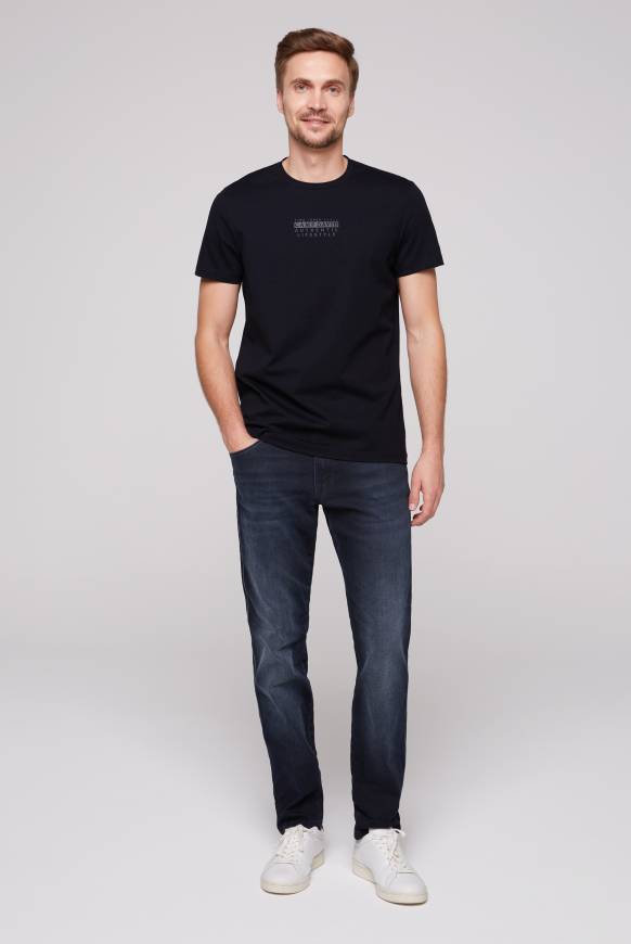 Soccx T-Shirt Rundhals mit Logo Print blue navy Günstiger Verkauf