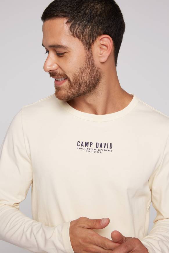 Soccx Longsleeve mit Logo Print ecru Blitzverkäufe