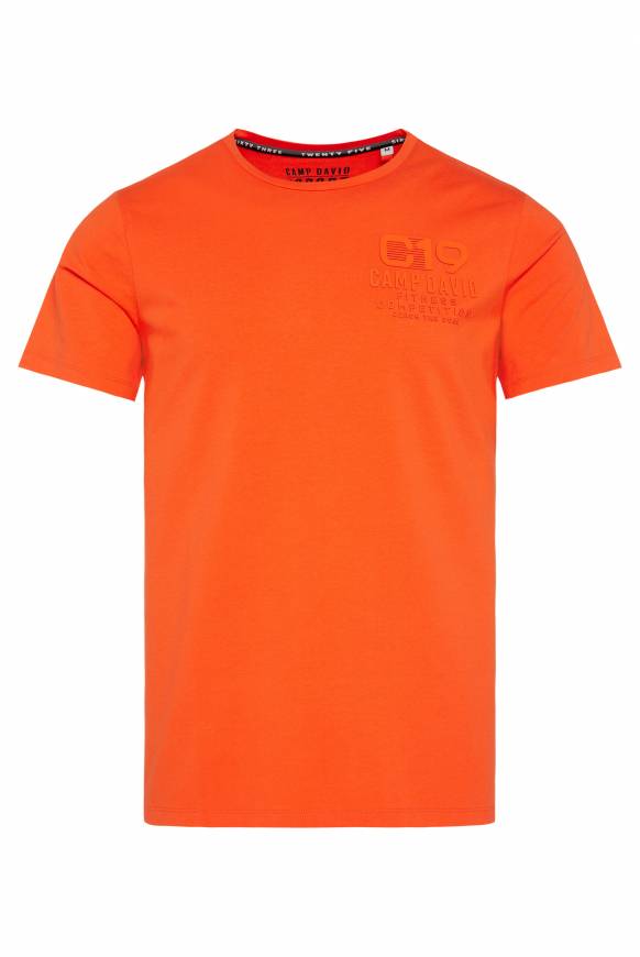 Soccx Sport-T-Shirt mit Artwork signal orange Auslauf