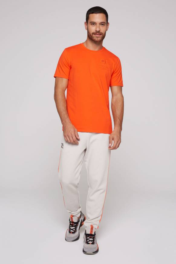 Soccx Sport-T-Shirt mit Artwork signal orange Auslauf