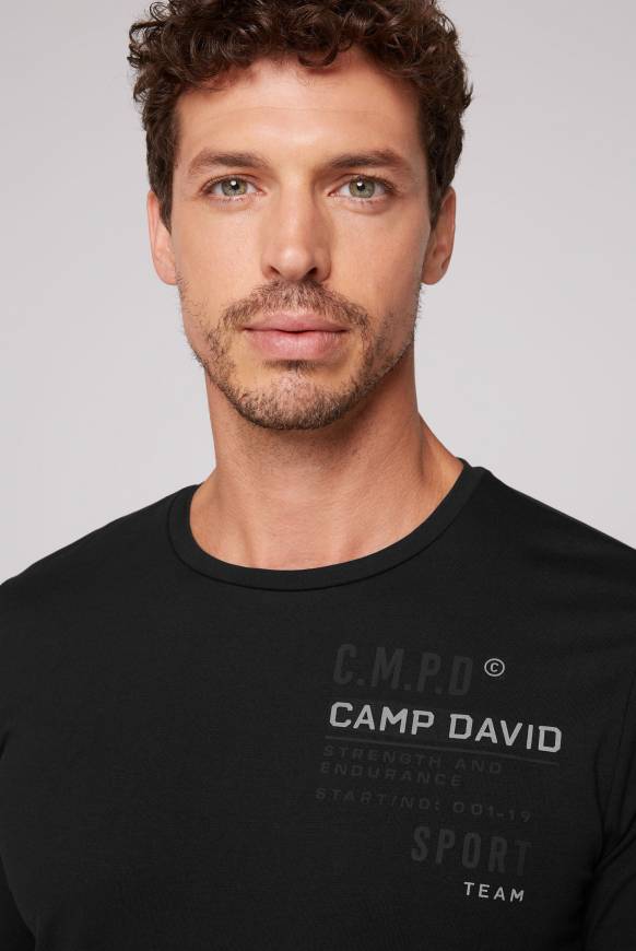 Soccx Langarmshirt mit reflektierendem Rücken-Print black Verkauf