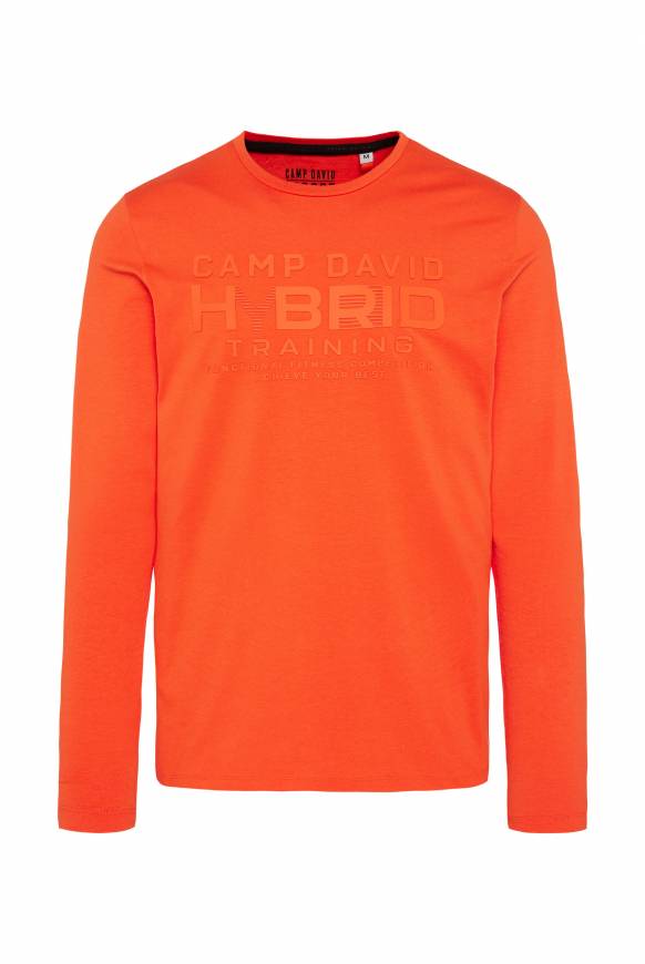 Soccx Langarmshirt mit Rubber Print signal orange Angebote