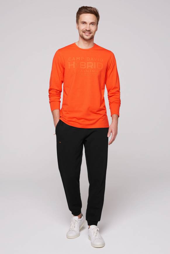 Soccx Langarmshirt mit Rubber Print signal orange Angebote