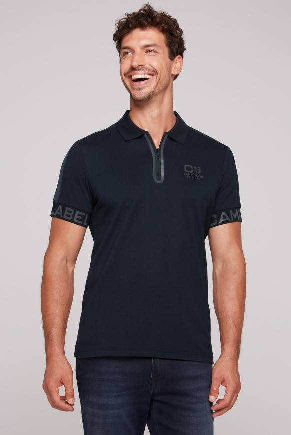 Soccx Kurzarmpolo mit Folienprints blue navy Angebote