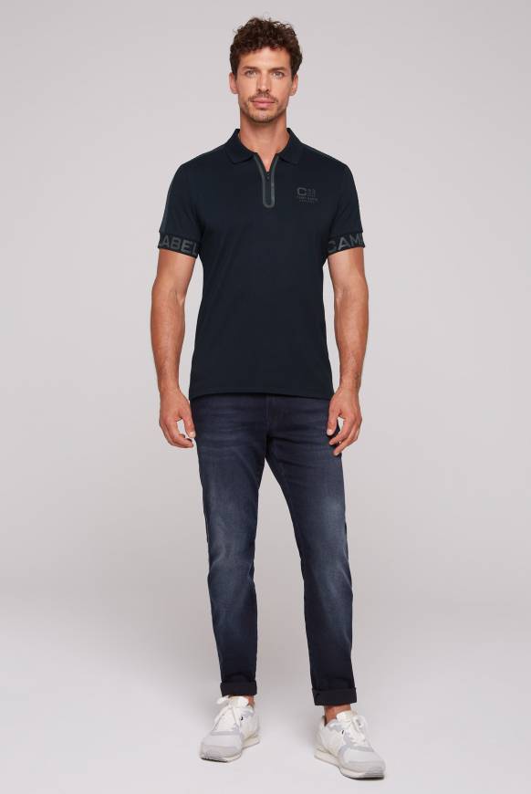 Soccx Kurzarmpolo mit Folienprints blue navy Angebote