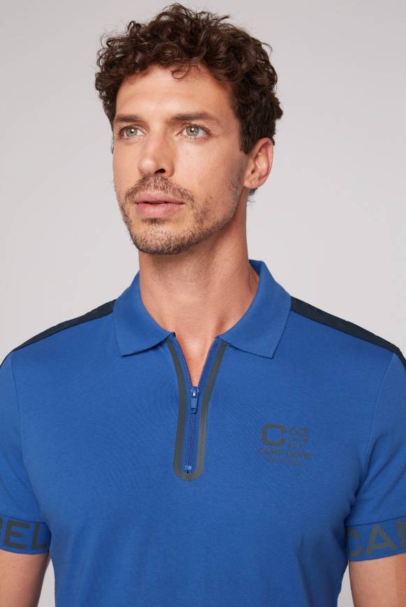 Soccx Kurzarmpolo mit Folienprints strong blue Hotsell