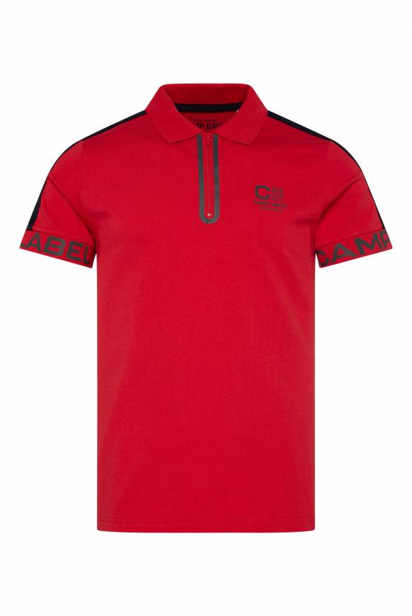 Soccx Kurzarmpolo mit Folienprints flight red im Angebot