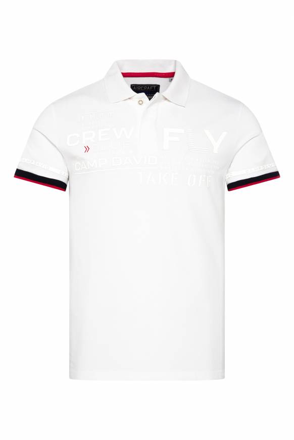 Soccx Pikee-Polo mit tonigem Rubber Artwork white Meist gekauft