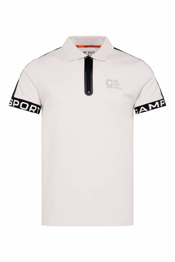 Soccx Poloshirt mit Zipper und reflektierenden Prints shell Fabrikverkauf