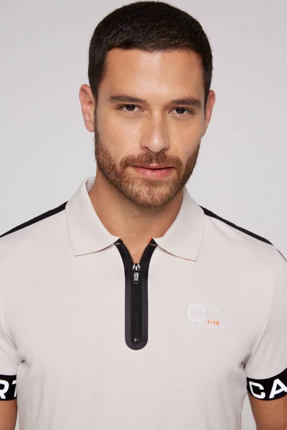 Soccx Poloshirt mit Zipper und reflektierenden Prints shell Fabrikverkauf