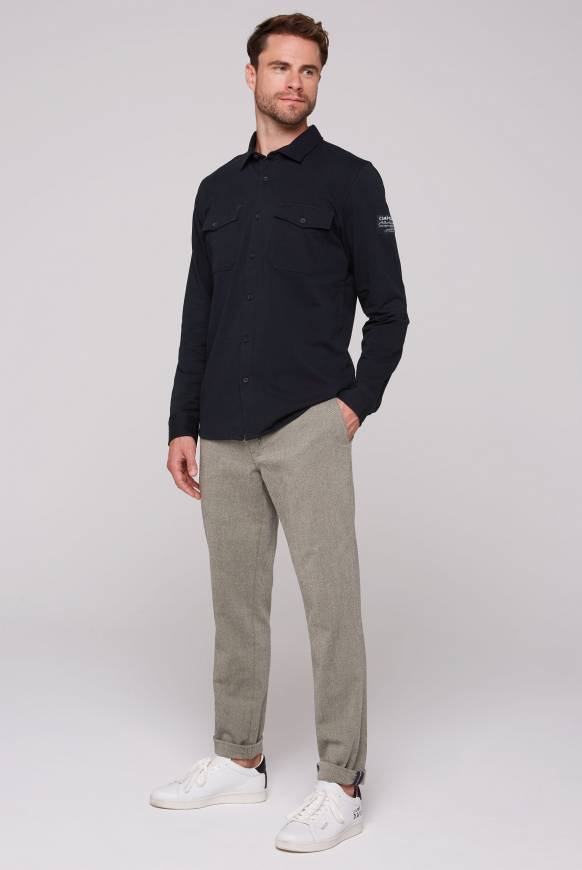 Soccx Langarmhemd mit Klappentaschen blue navy Schlussverkauf