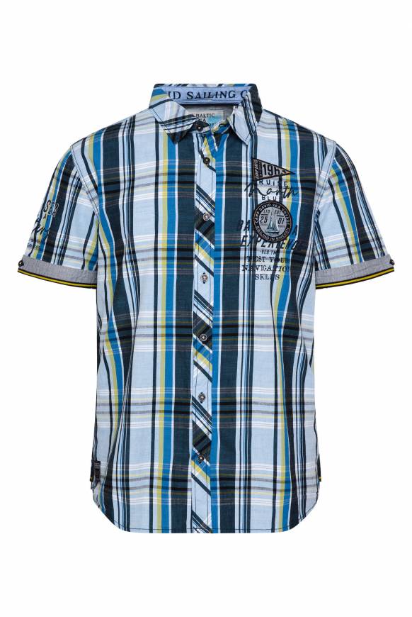 Soccx Karohemd mit kleineren Artworks summer blue Hotsell