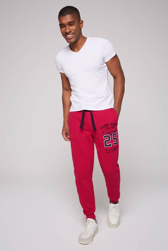 Soccx Jogginghose mit Retro-Artwork royal red Blitzverkäufe