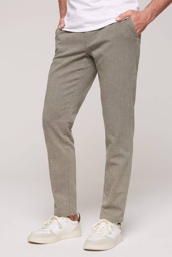 Soccx Chinohose im Joggers Tapered Fit tan Auslauf