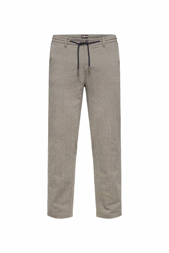 Soccx Chinohose im Joggers Tapered Fit tan Auslauf