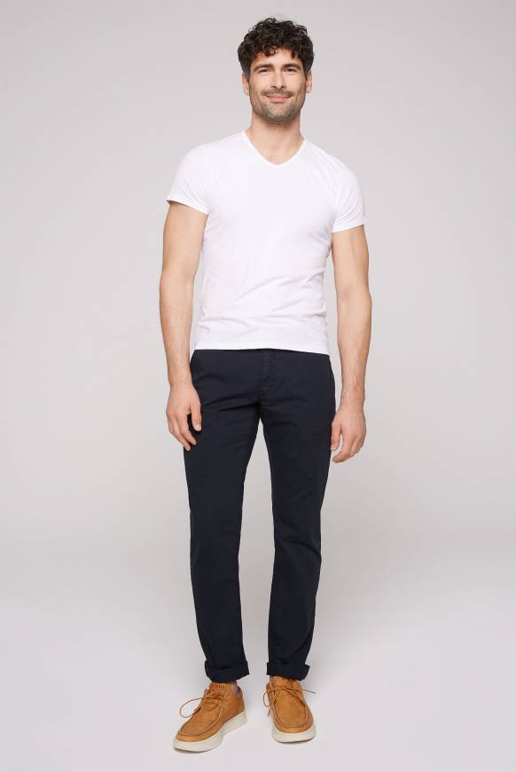 Soccx Chinohose Stone Washed blue navy Online