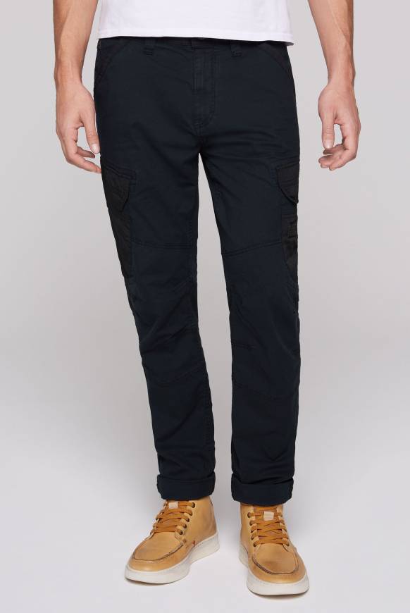 Soccx Cargohose mit Taschen im tonigen Materialmix blue navy Outlet