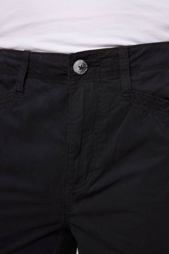 Soccx Leichte Cargohose mit Label Prints black Auslauf